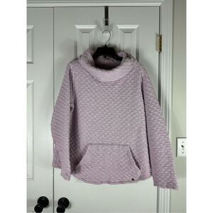 Orvis Womens Quilted Cowl Neck Pullover Size L